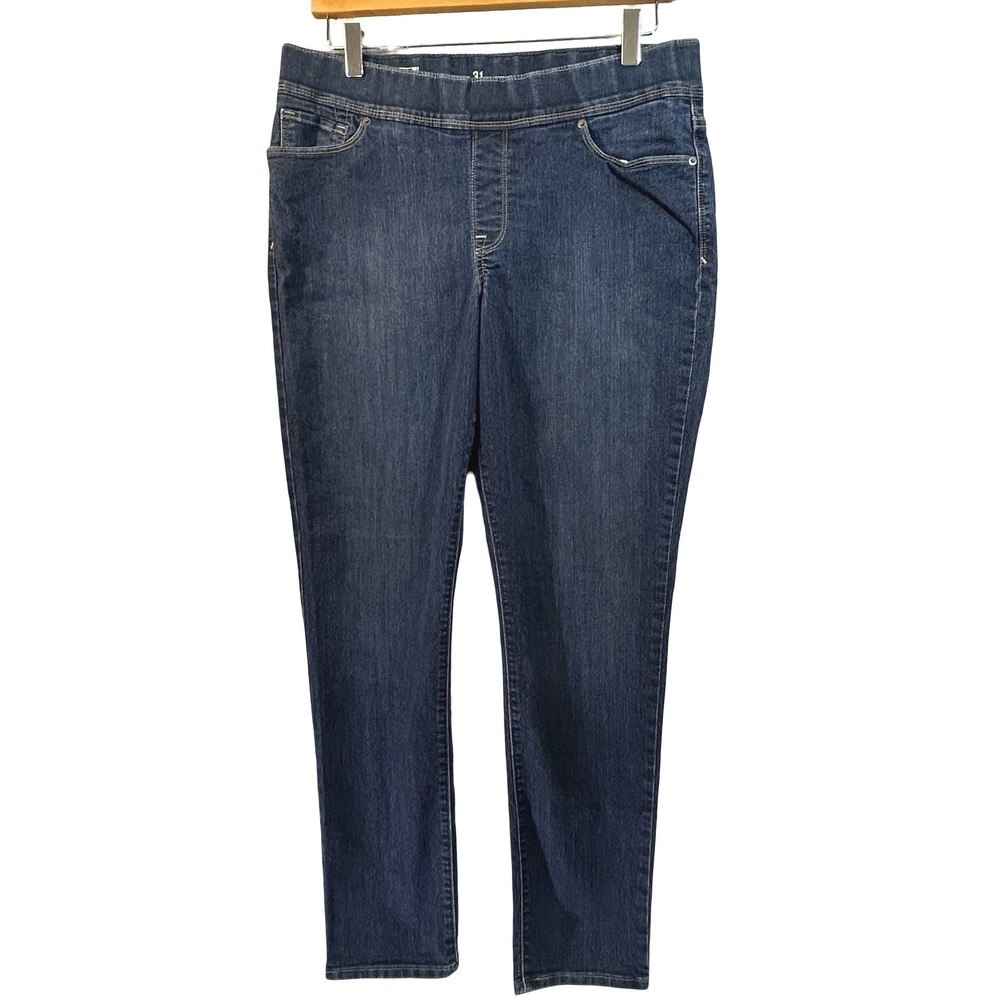 Levi Strauss & Co Women Pull On Skinny Jeans Dark Wash Indigo Size 31 18458-0002